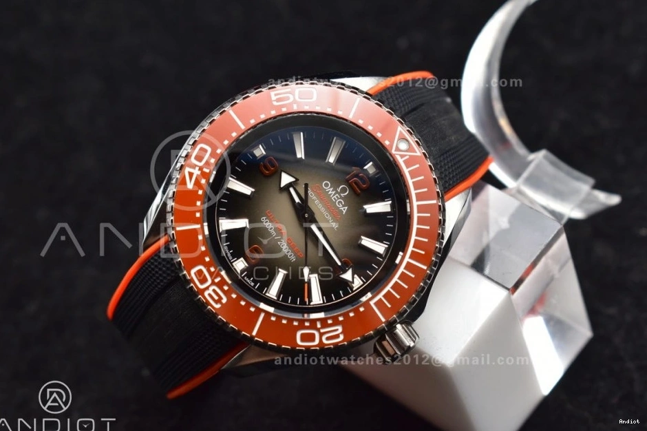 Ceramic on Best Bezel SS Deep 6000M Ultra A2824 Rubber Dial Edition Seamaster 1:1 Black Strap Gray TF Orange 1218